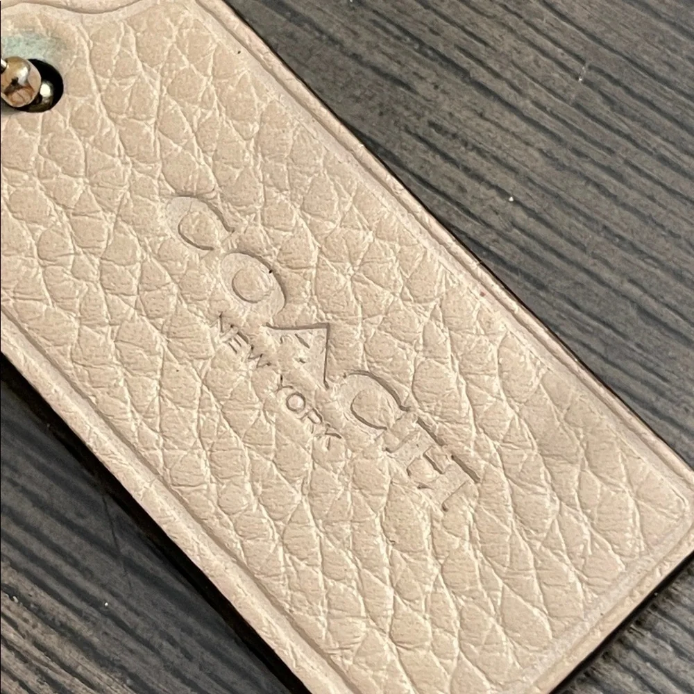 Coach Chalk Pebble Leather Key Chain - Hangtag - Bag Charm Replacement Part - Picture 14 of 17